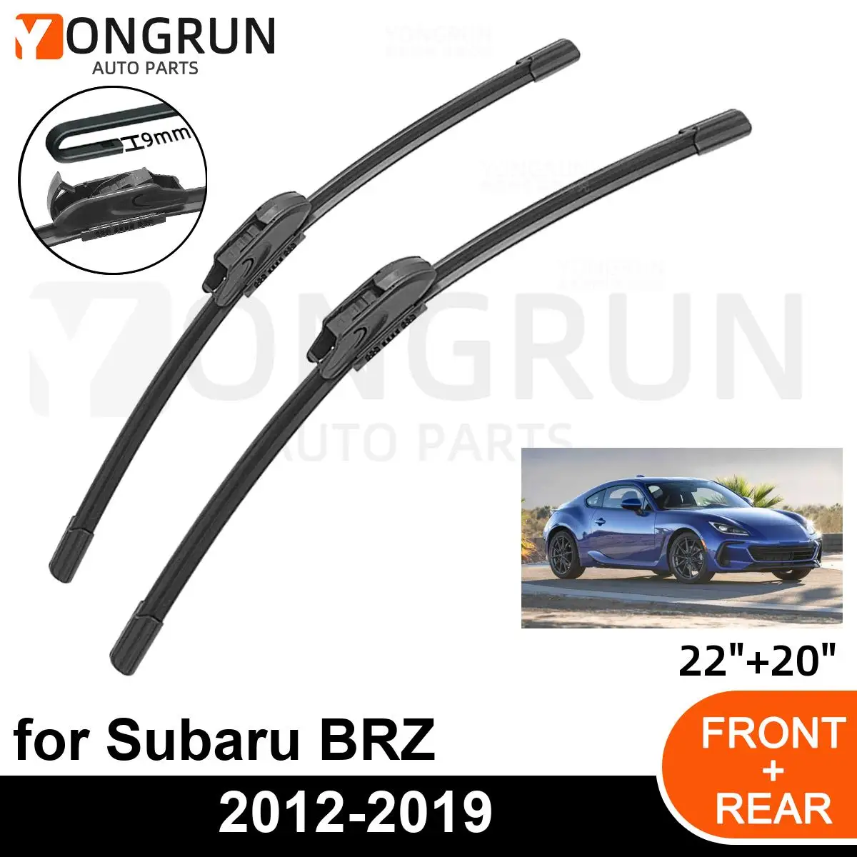 

Car Front Windshield Wipers For Subaru BRZ 2012-2019 Wiper Blade Rubber 22"+20" Car Windshield Windscreen Accessories