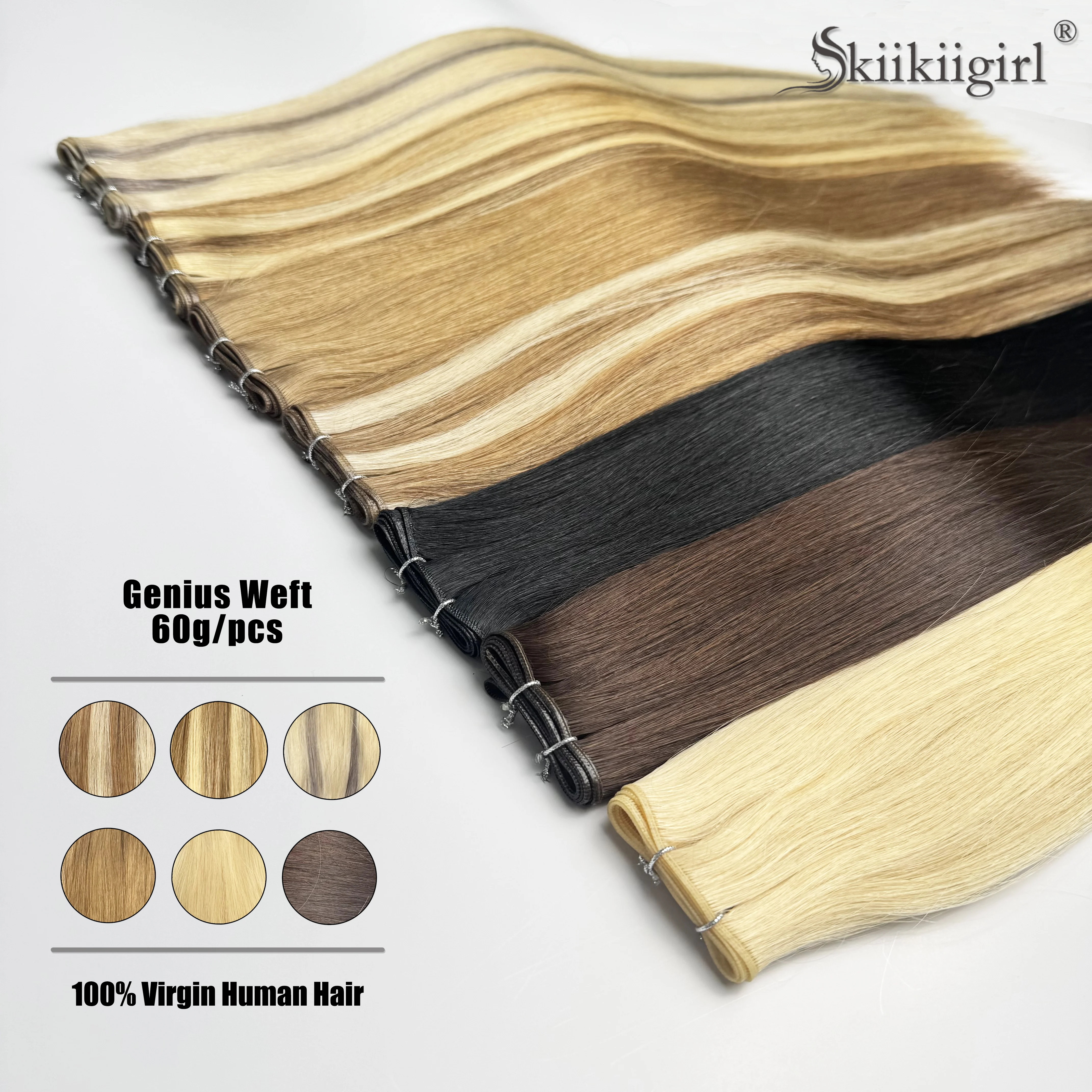 kiikiigirl Virgin Hair Genius Weft Hair Extensions 14-24