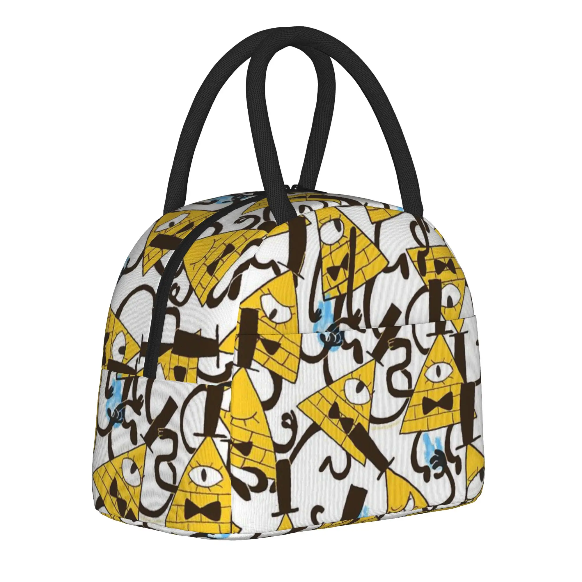 Gravitys Falls Merch Insulated Lunch Bag For Picnic  Storage Food Boxes Portable Cooler Thermal Lunch Boxes