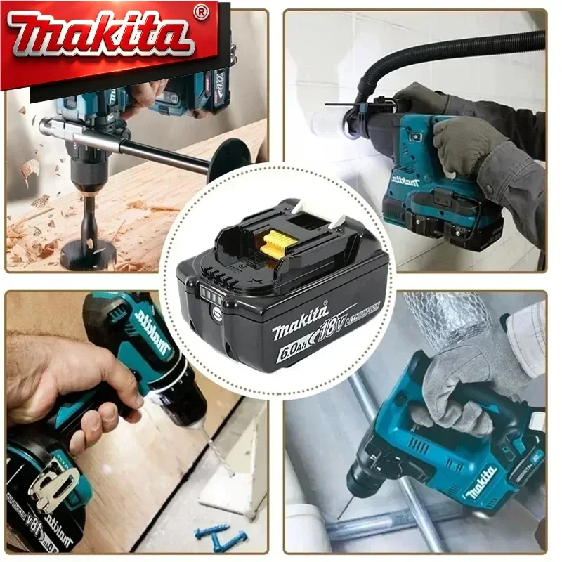 

Makita 18V Battery BL1860 6.0Ah Lithium-Ion Replacement Battery for Makita BL1850 BL1840 BL1830 BL1820 LXT Cordless Power Tool