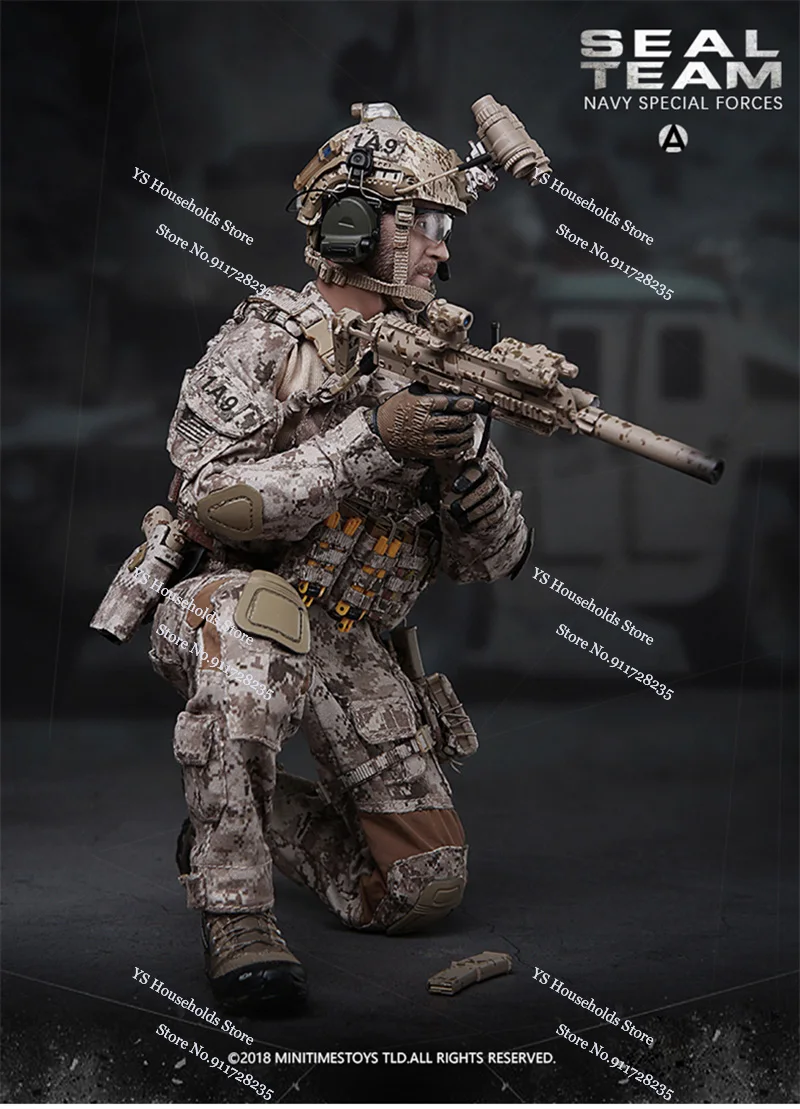 MINITIMES M012 1/6 Seal Team Navy Special Forces Kamuflażowa Figurka Akcji Męska Kolekcjonerska Figurka Wojskowa dla Fanów 12" Prezent