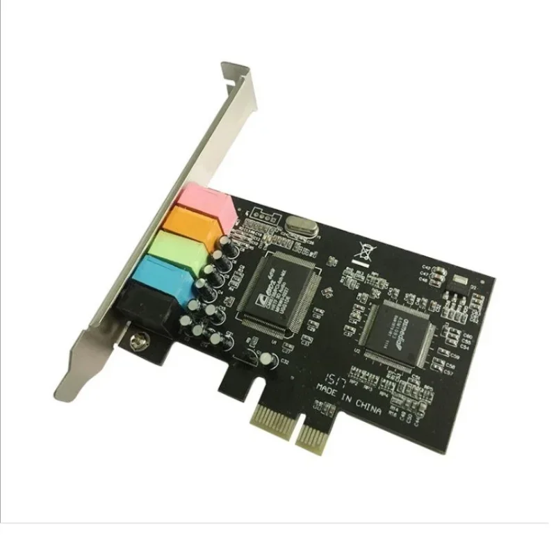 PCI-E1X 4.1 5.1 Sound Card Computer 3D Stereo PCIe Audio Extend Adapter Game Music Digital 6CH 4CH Super Speed PCI Express Board