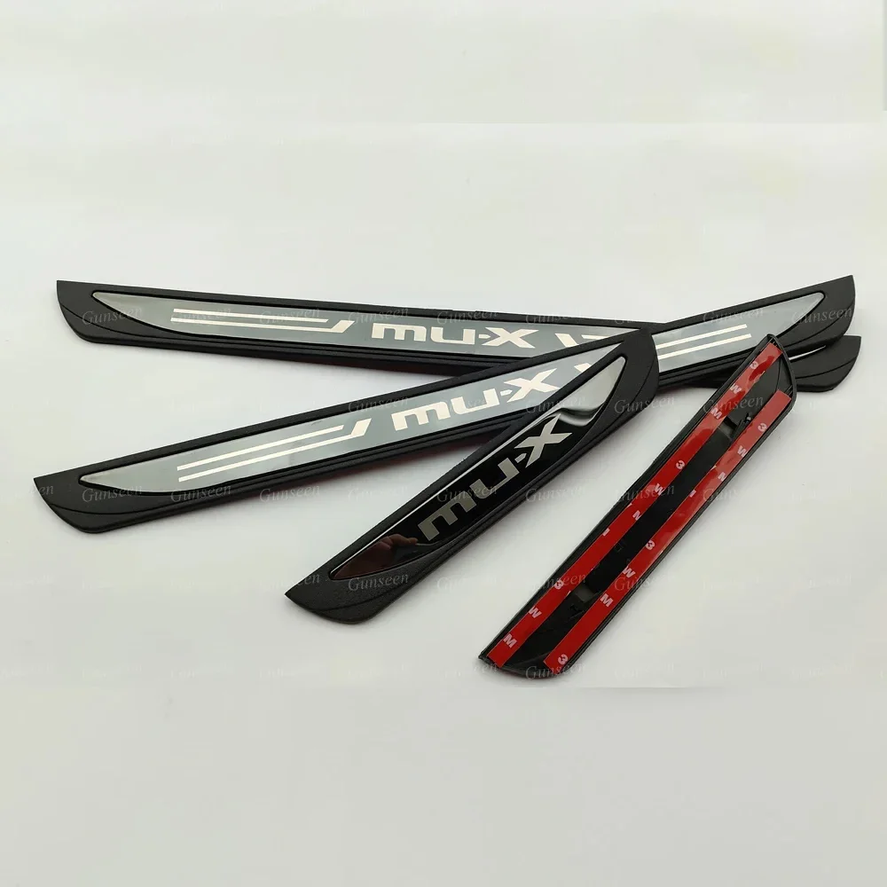 Car For Isuzu MUX MU-X Protector Scuff Plate Door Sill Pedal Accessories Auto Threshold Trim Stickers Styling 2023 2024