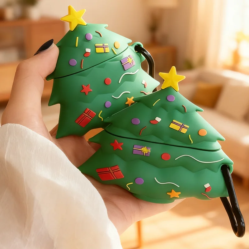 

New Christmas Case For AirPods Pro 3 AirPods 4 2 1 silicone Protective Airpods Covers exquisite soft Shockproof Cases cartoon