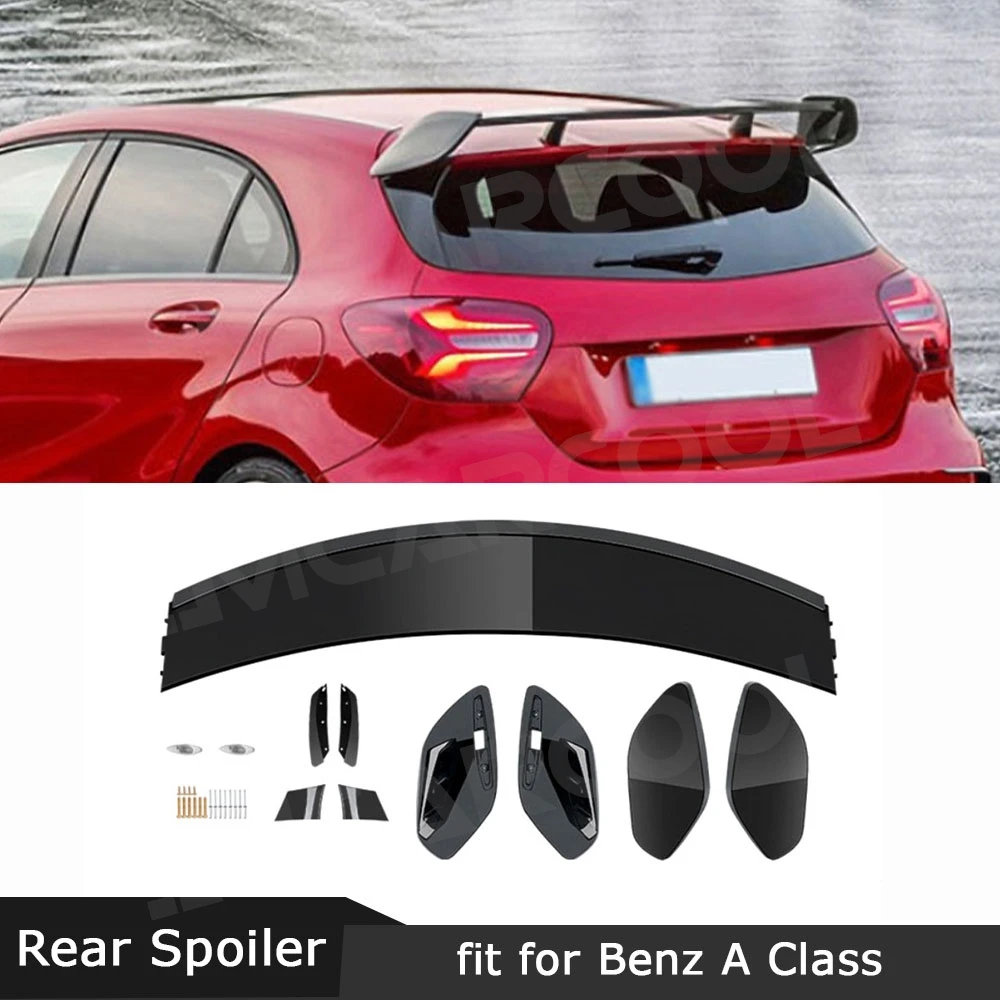 

JMCARCOOL ABS Gloss Black Car Rear Trunk Spoiler Wing Exterior Accessories For Benz A-Class A180 A200 A260 W176 For AMG Style