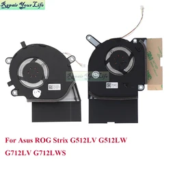 Laptop CPU GPU ventiladores de refrigeração, refrigerador para Asus Rog Strix, G512LV, G512LW, G712LV, G712LWS, PC, DFSCK22115181L, FLKP, 13NR01N0P08013