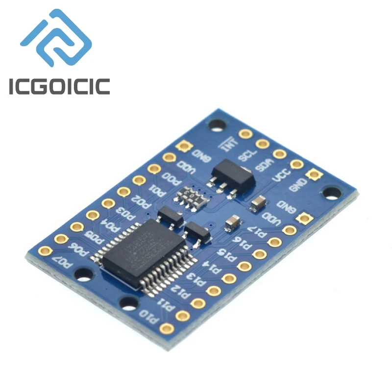PCF8575 Модуль расширения порта ввода-вывода I2C — 16 портов расширения, 2,5-5,5 В постоянного тока — совместим с Arduino