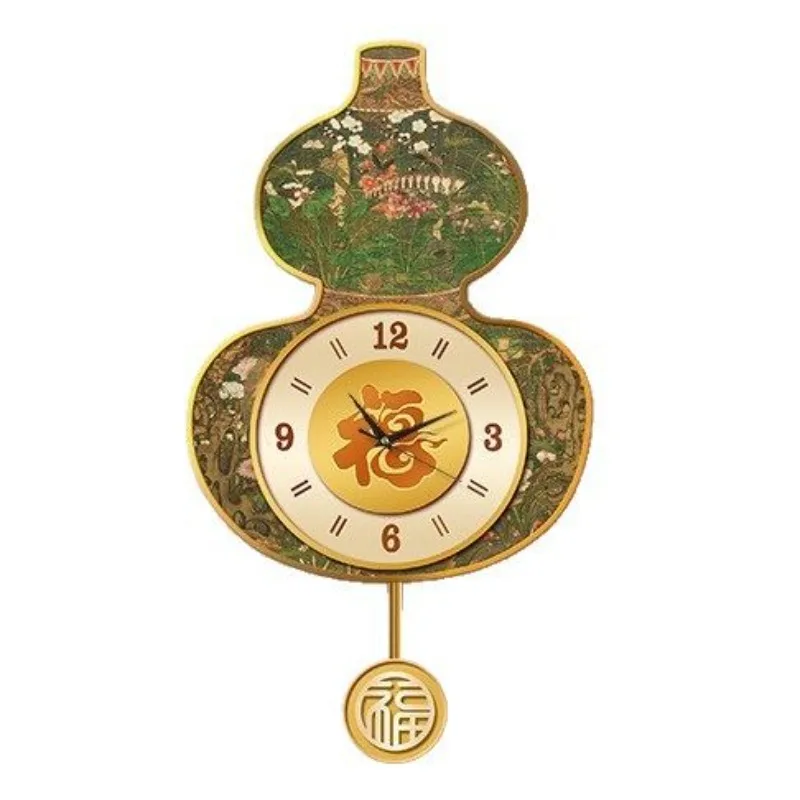 

New Chinese style Five Blessings Door Decoration Wall Clock Living Room Dining Room Background Wall Painting