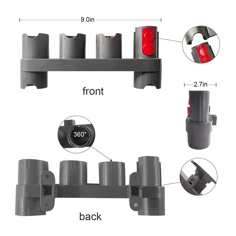 ขาย TOP Docking Station อุปกรณ์เสริมขาตั้งกล่องเก็บอุปกรณ์เสริมสําหรับ Dyson V7 V11 V8 V10 เครื่องดูดฝุ่น Wall Mount อุปกรณ์เสริม
