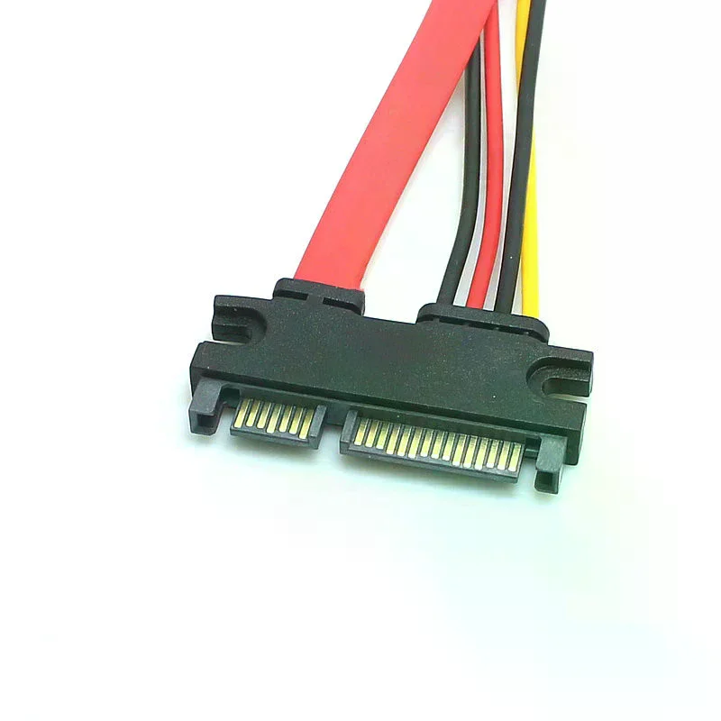 Sata 22 Pin Male To Female Sata Extension Cable SATA 22 Pin Male To Female 7+15 Pin Sata Data Power Combo Cable Extension Cable
