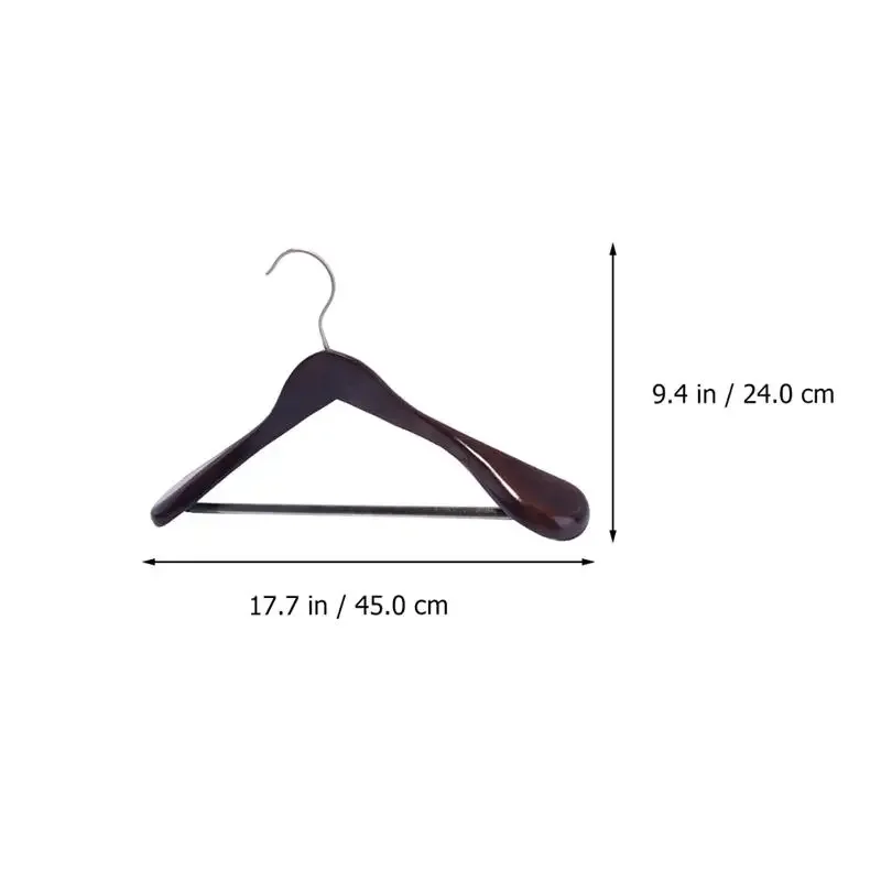 Solid Wood Suit Racks Clothes Hangers Home Clothing Stretchers Wooden Non-Slip Trouser Hanger Suit Wide Shoulder Hanger