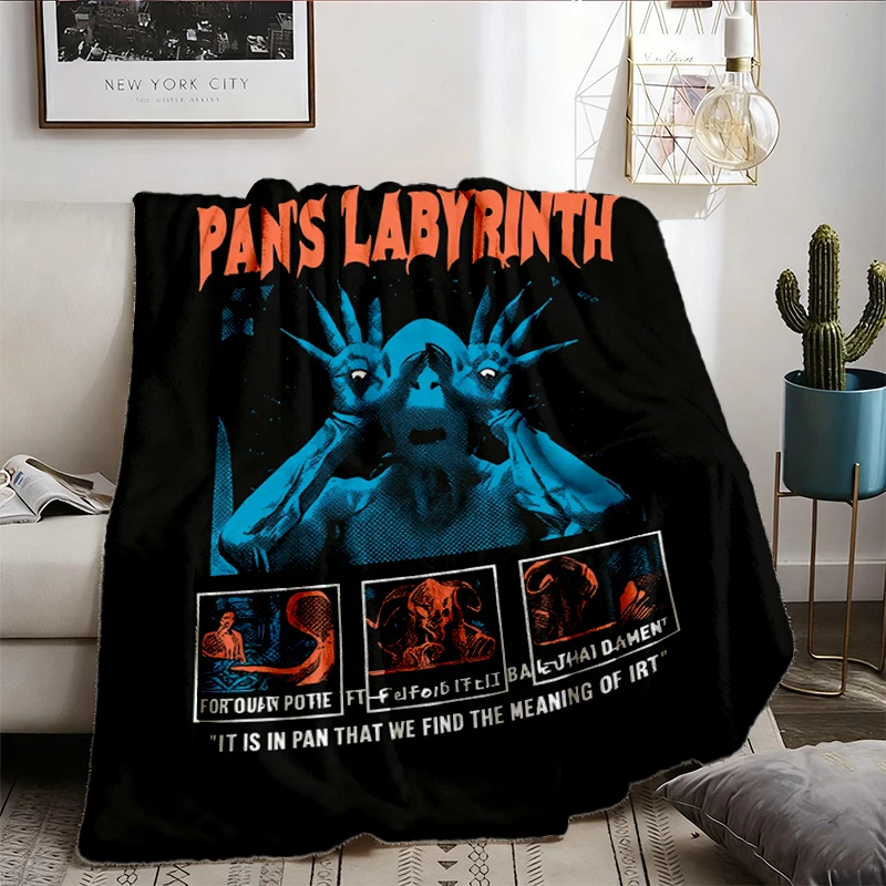 Pan's Labyrinth Dark Fantasy Film T, Flannel Blanket, Guillermo del Toro Cinema Flannel Throw