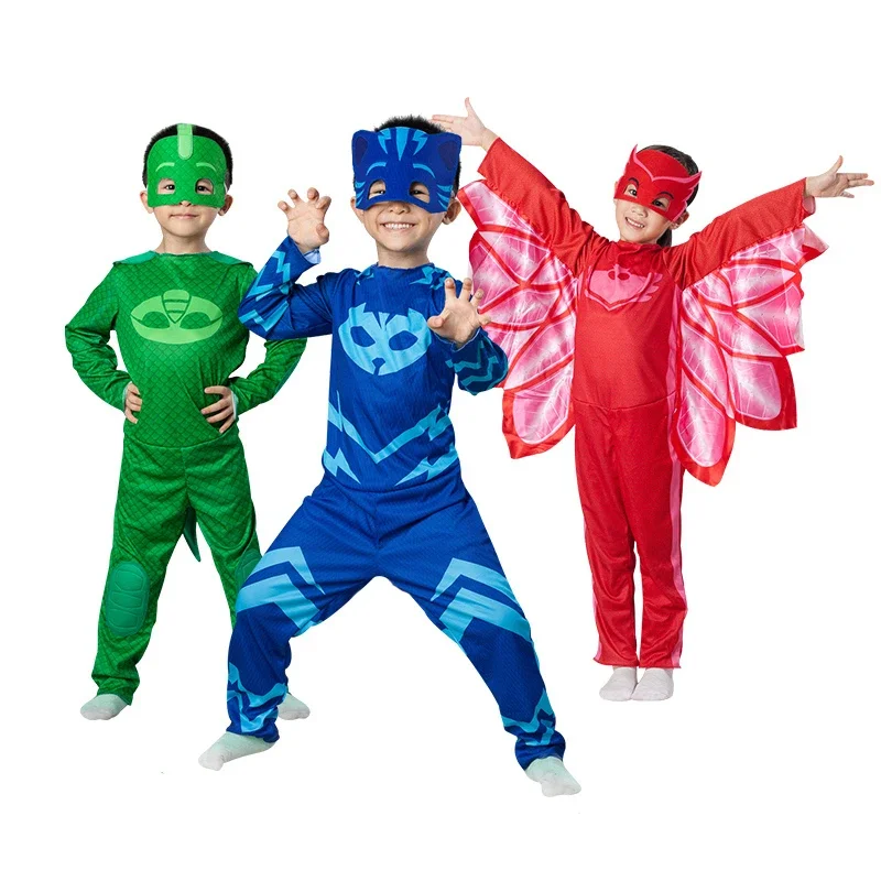 Cartoon Pj Cosplay Kostuum Anime Figuur Verkleedkleding Kerst Halloween Verjaardagsfeestje Voor Jongen Meisje Kids Accessoires Geschenken