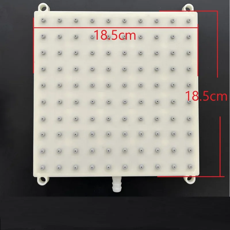 ABS 18.5cmx18.5cm Square Shower Intubation Type Interface Shower Head 10 * 10 hole Top Spray Shower Head Accessories