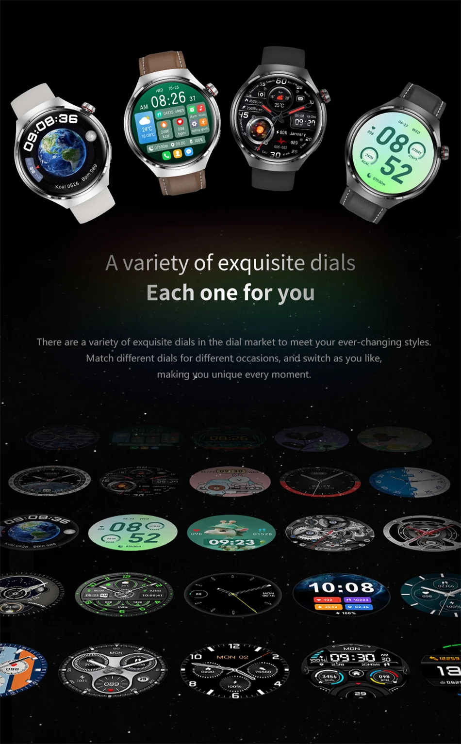 2026 New Watch 4 Pro Man Woman Smart Watch Bluetooth Call GPS NFC Heart Rate 100+ Sports Waterproof Smart Watch For Android iOS S68cdb7f56f00423093142aaad1db7edbs