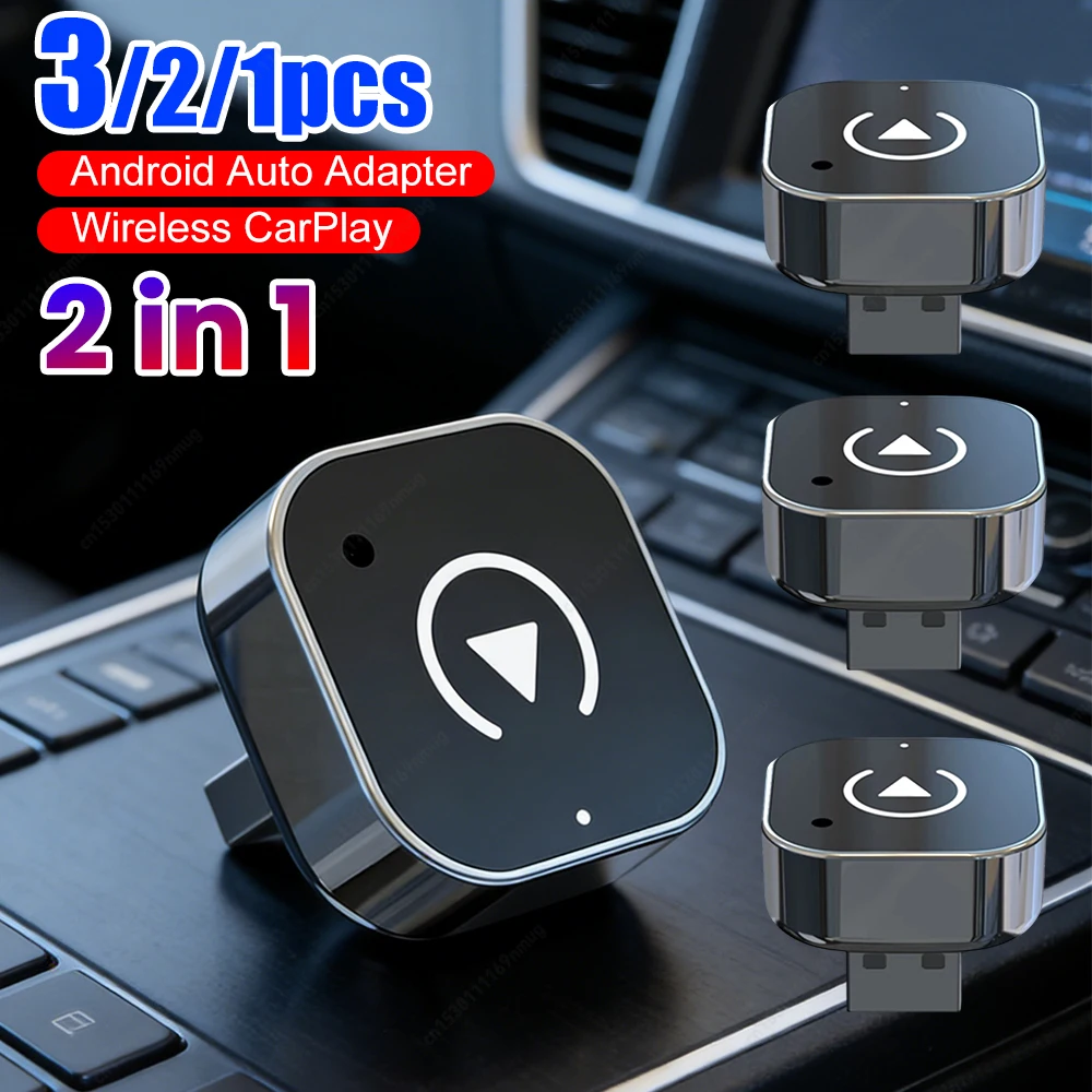 

Беспроводной адаптер/бокс для Android Auto и CarPlay, AI-бокс CarPlay, Plug & Play, мини-донгл для автомобилей с заводской проводной системой CarPlay и Android Auto