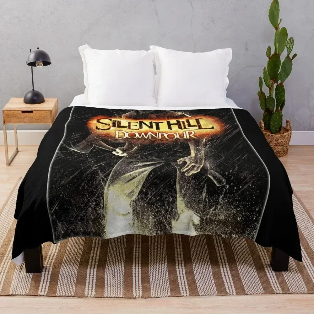 

Silent Hill DownPour - Box Art Cover (Original) - Brazz Throw Blanket For Decorative Sofa Flannels Blankets