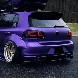 Car Rear Bumper Diffuser Flag Spoiler Splitter Accessories Trim Bodykits Tuning For VW Golf 6 MK6 GTI 2009-2013 Hatchback Black