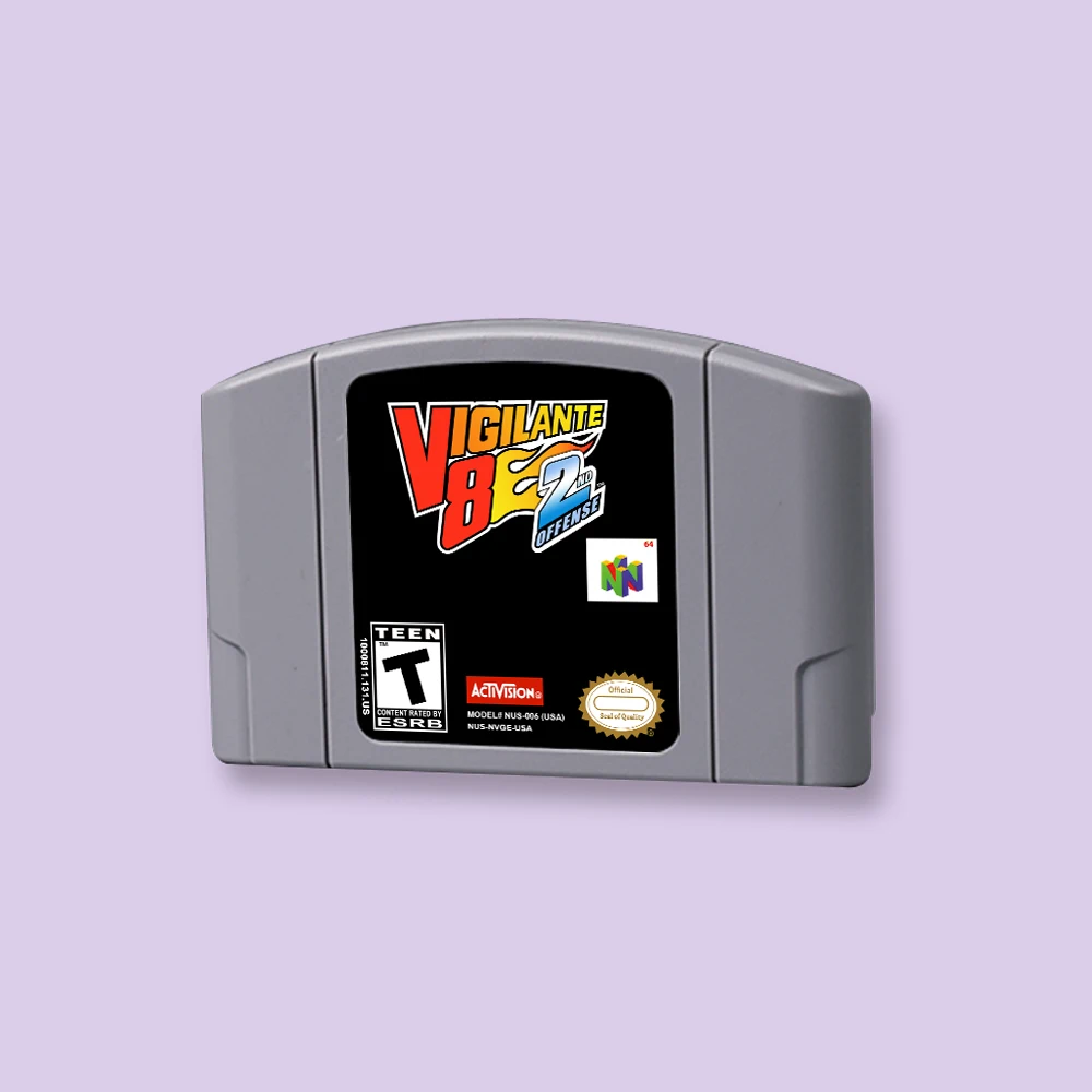 

for Vigilante 8 - 2nd Offense 64bit game card for USA NTSC version N64 video game console English language