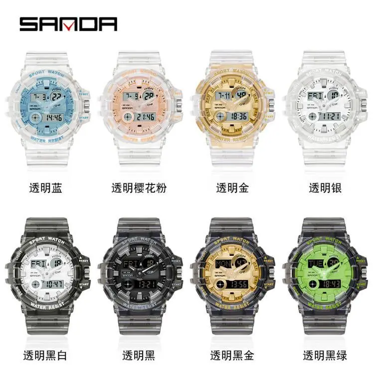 SANDA 3100 Top Brand 2023 New Men\'s Watches Sport Military Quartz Watch for Men Digital Watch Waterproof Clock relogio masculino