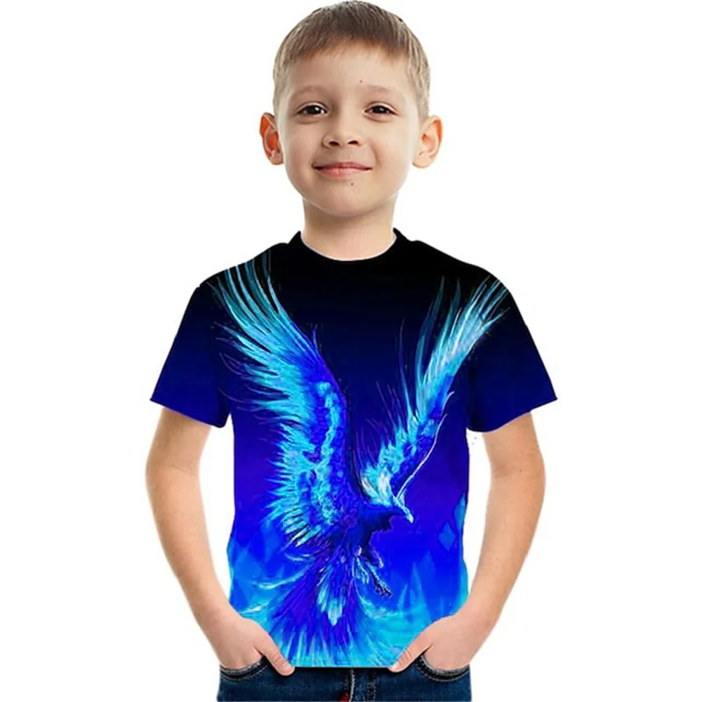 

2024 Baby Summer Clothes Flying Eagle Infant Boy's T-Shirt Children's Clothing Girls Short Sleeve Child Tops Children Clothes