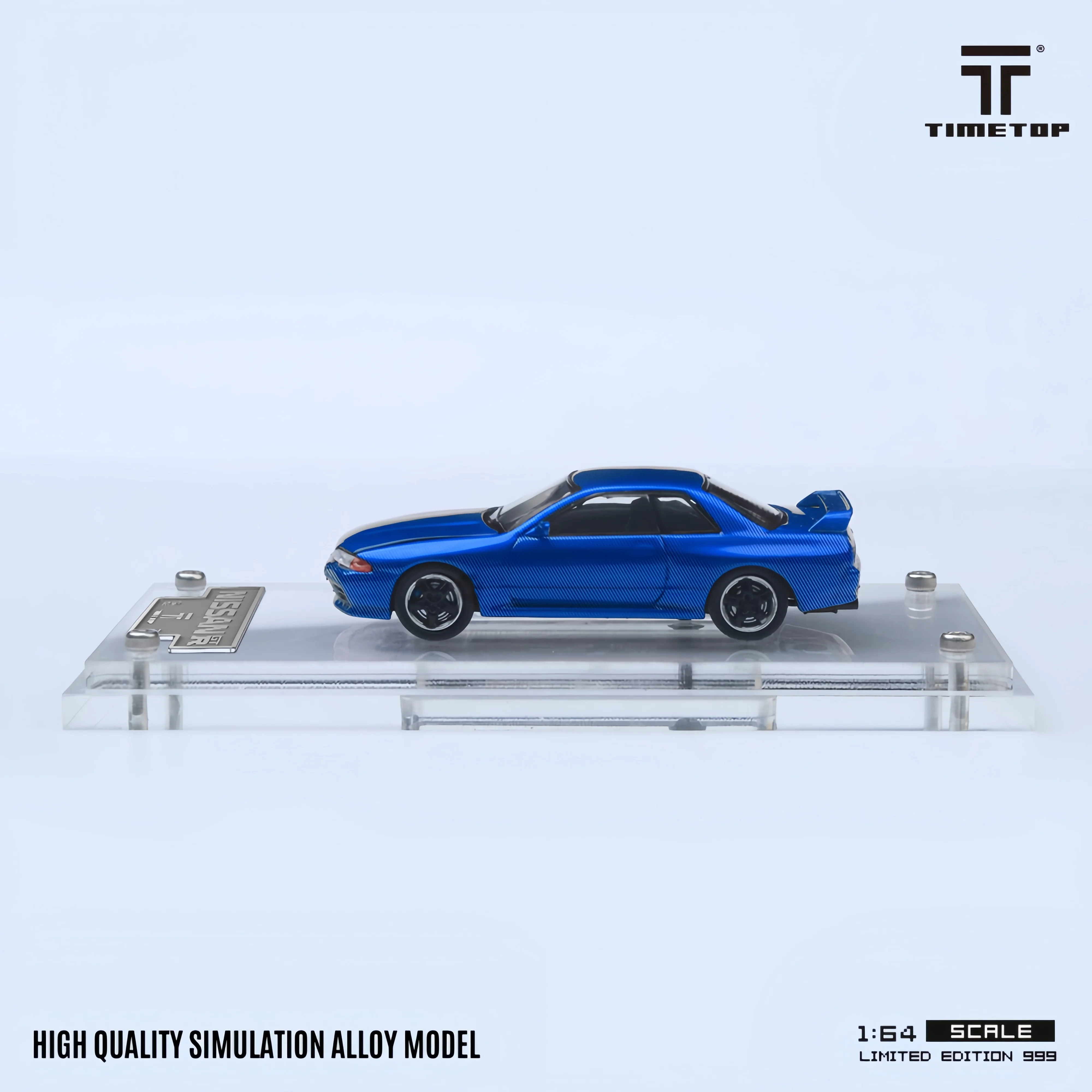 TimeTop 1:64 Skyline R32 Metal Blue - Gift box version Alloy car model