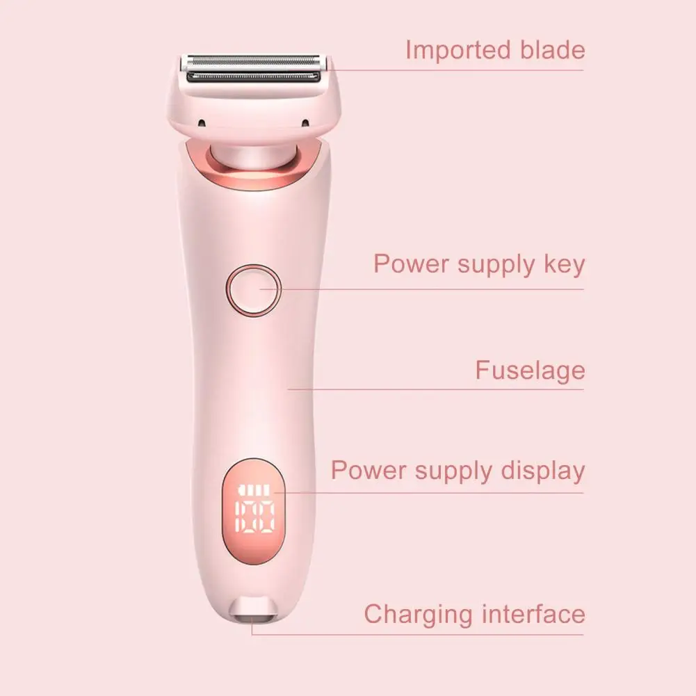 Women Electric Epilator Hair Trimmer Device Dual Head Usb Rechargeable Women's Electric Epilator Waterproof Hair for Face