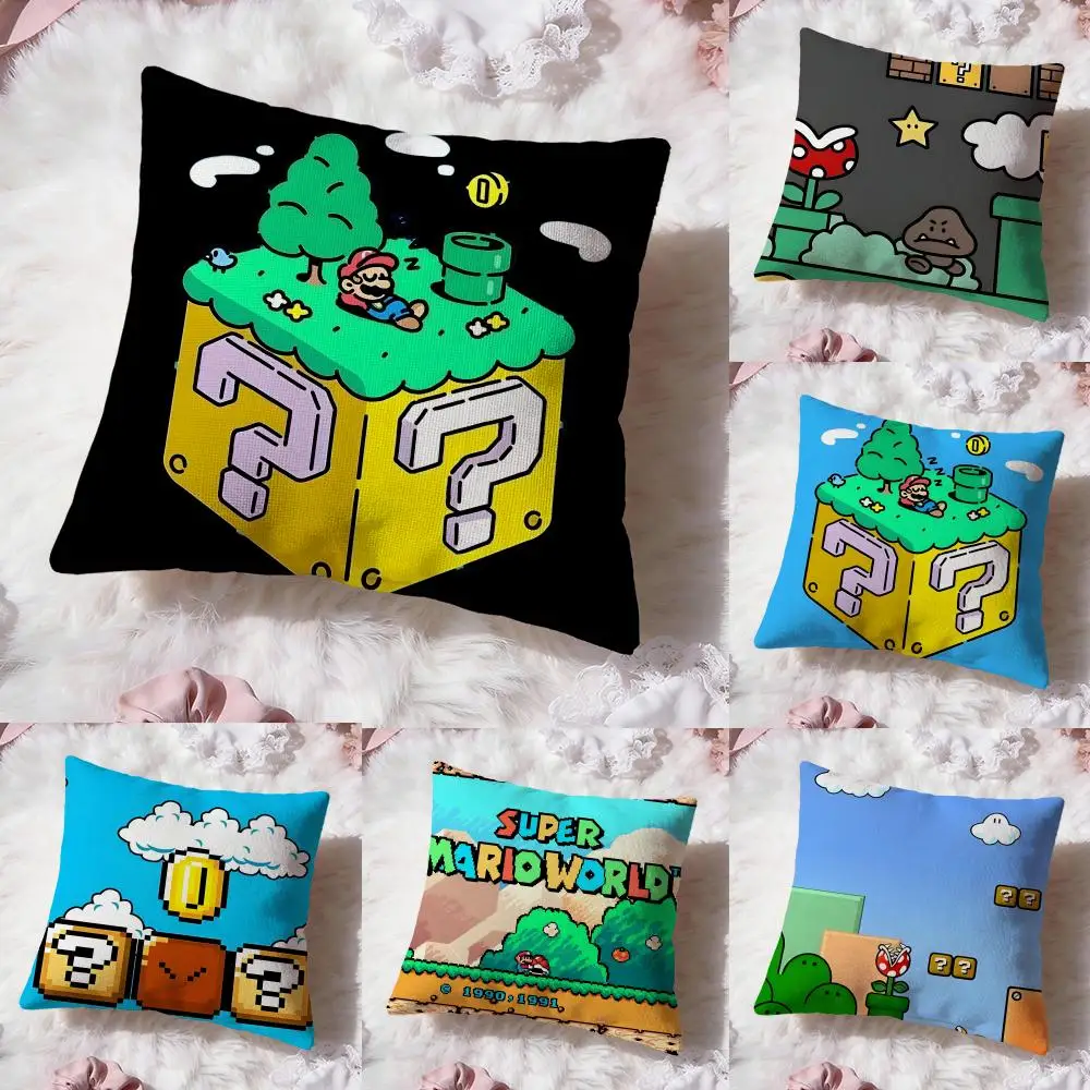 Funda de cojín MarioS de estilo súper lindo, funda de almohada Reversible de primera comodidad, diseño dos en uno para cualquier habitación y interior del coche