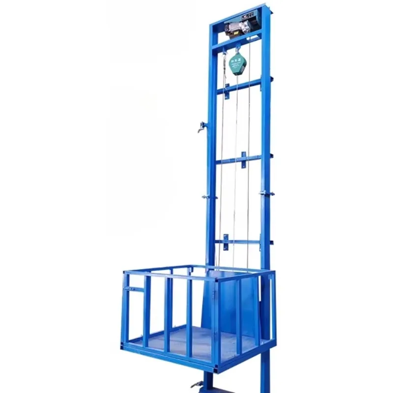 500kg Electric Cargo Lift 2-8m Guide Rail Home Retail Vertical Remote Control Freight Elevator for Goods Transporting