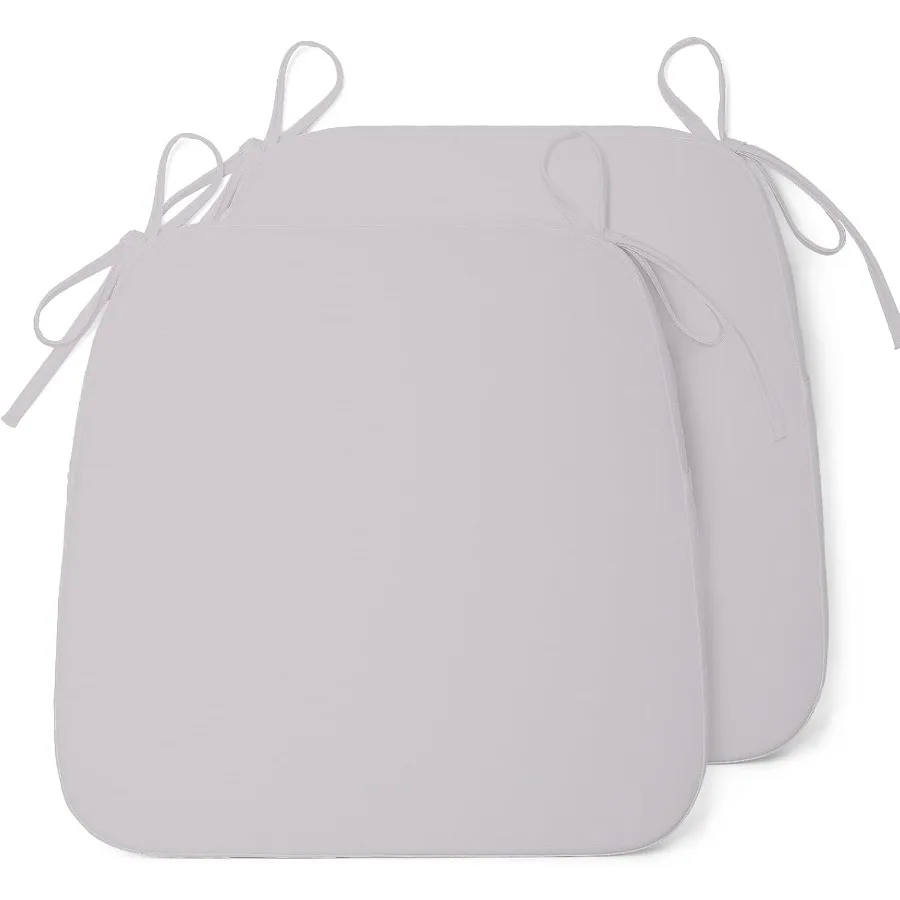 

Набор подушек для уличных стульев из 2 водонепроницаемых и устойчивых к выцветанию D-образных подушек с завязками, нескользящих со съемным чехлом для