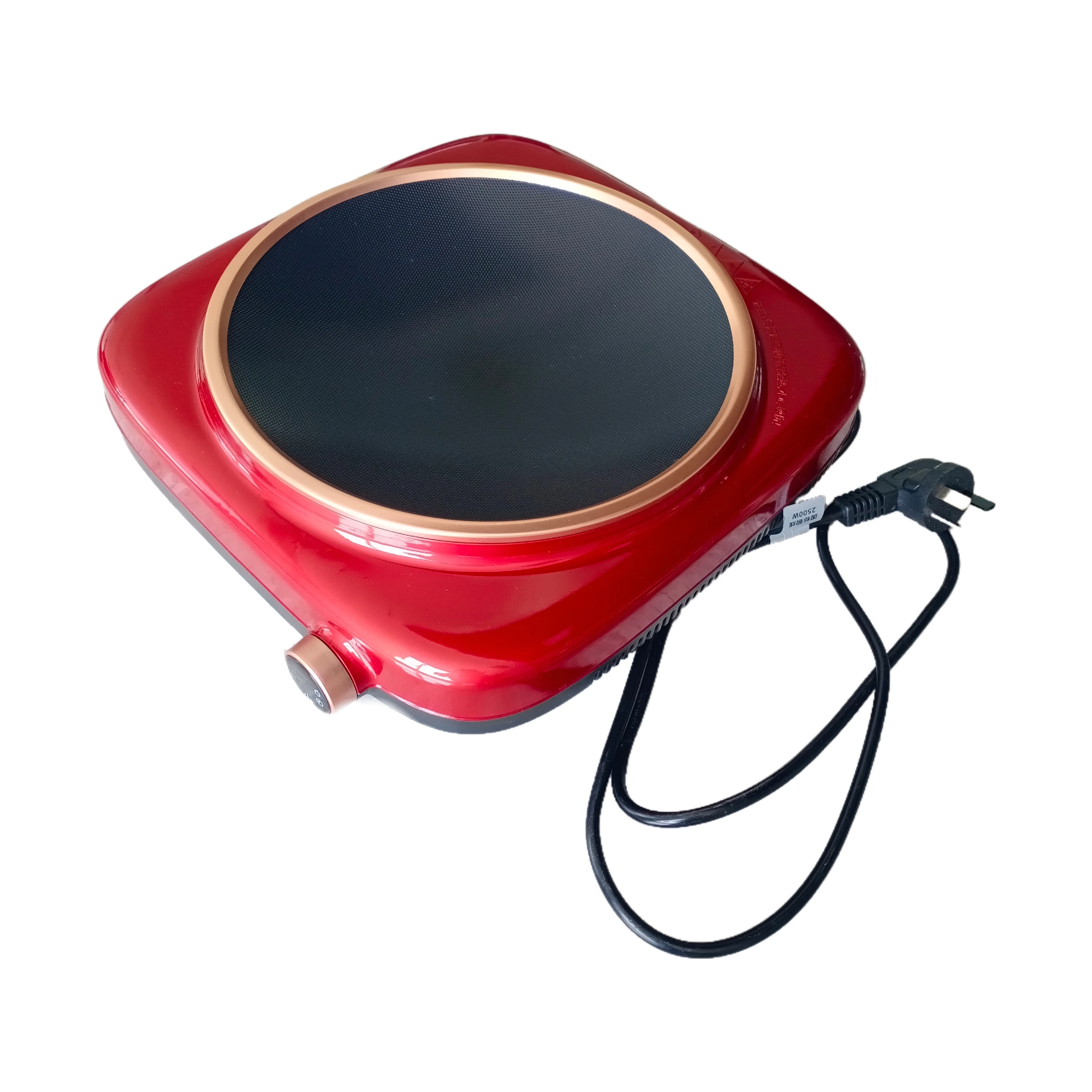 最新の赤い凹型IHクッキングヒーター 3500W 急速加熱 アジアン中華料理業務用厨房向け