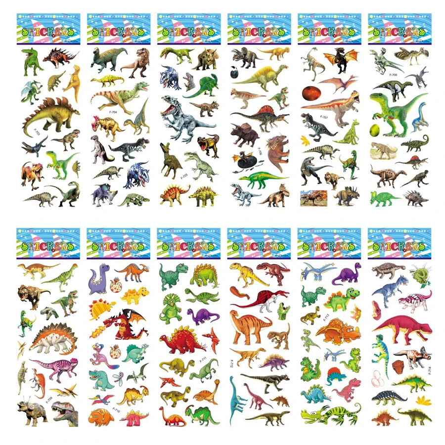 5 Blatt Kinderaufkleber, bauschige Aufkleber für Kinder, Geburtstag, Weihnachten, Neujahr, Geschenk für Mädchen, Jungen, Scrapbooking, Cartoon-Aufkleber – Detail 12