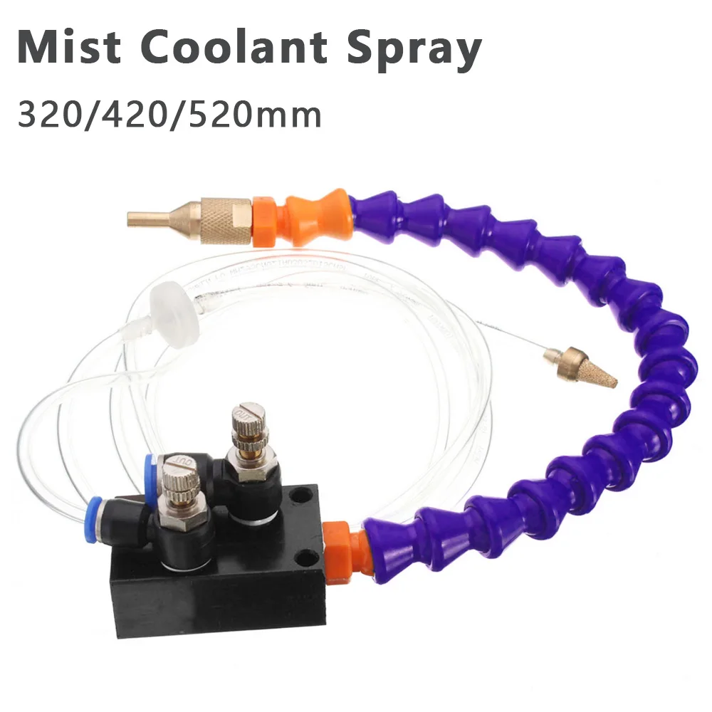 320/420/520mm Full Sealed Mist Coolant Lubrication Spray System for Metal Cutting / Engraving /Cooling Machine with 4mm Air Pipe