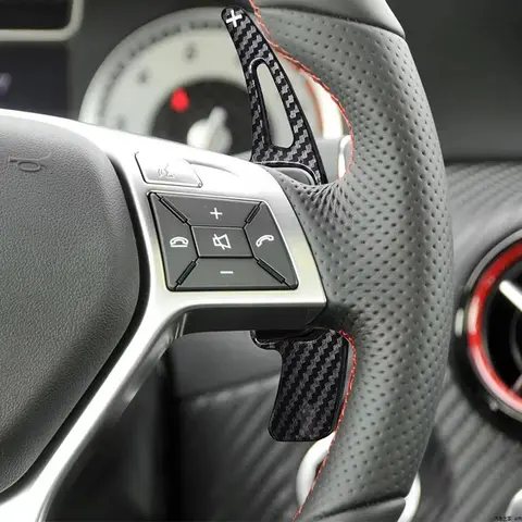 메르세데스 벤츠 A B E M 클래스 w204 w212 GLK CLA GLA 자동차 스티어링 휠 패들 시프트 확장 시프터 DSG 자동차 스티커 스타일링