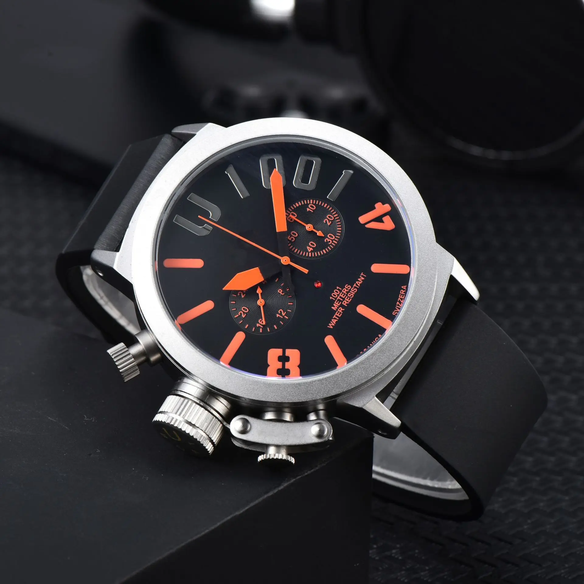 

Zml high-quality men's casual quartz multifunction watch with rubber strap