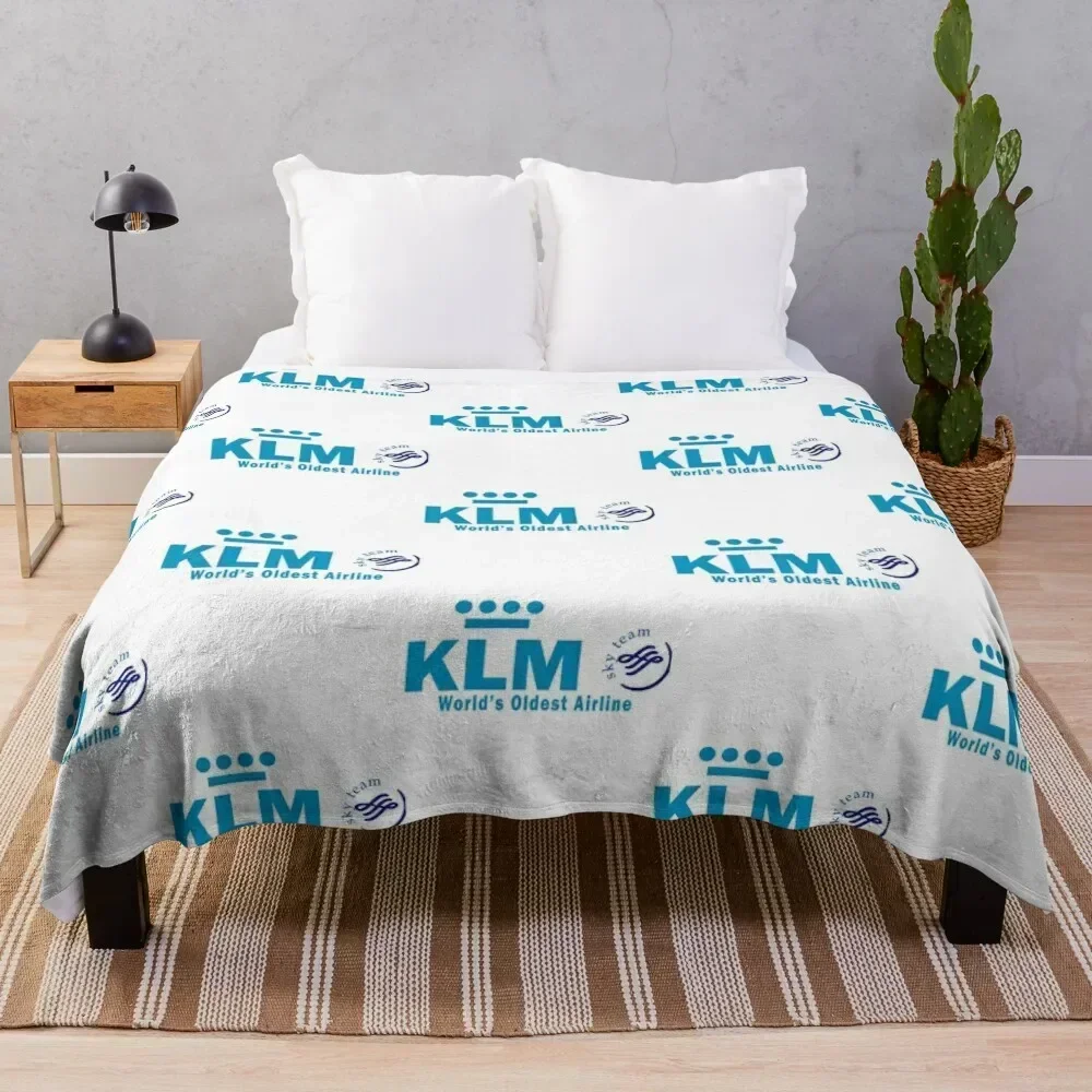 

klm airlines Throw Blanket Spring Fall Cozy Throw Blanket for Couch