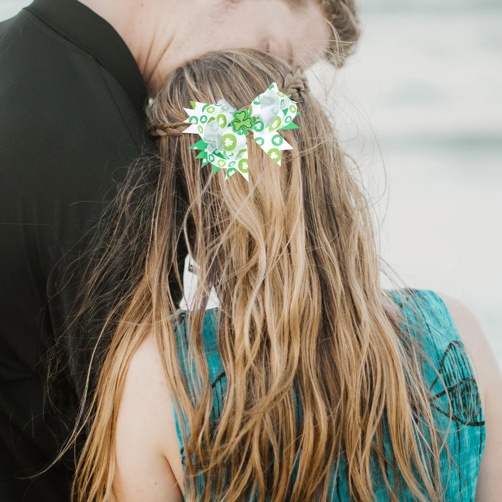 

4Pcs Butterfly Bowknot Hair Clips Ribbon Design Kids Adult Festival Party Hairpins St Patrick Day Shamrock Hair