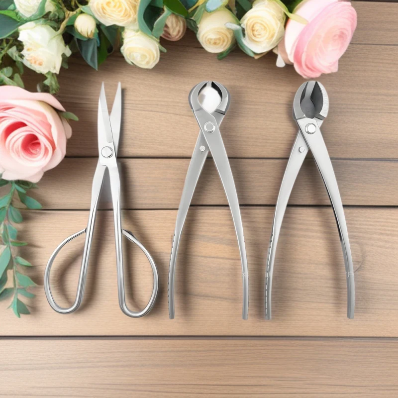Bonsai Tools Set 3PCS Tree Tools Concave Cutter Scissors For Precision Trimming Plant Care Trimming Kit
