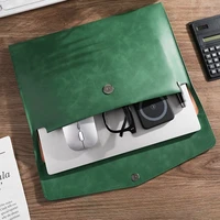 A4 Leather Document Storage Bag Briefcase Simple and Retro Single-layer Thick and Waterproof Large Capacity Business Bag – view 1