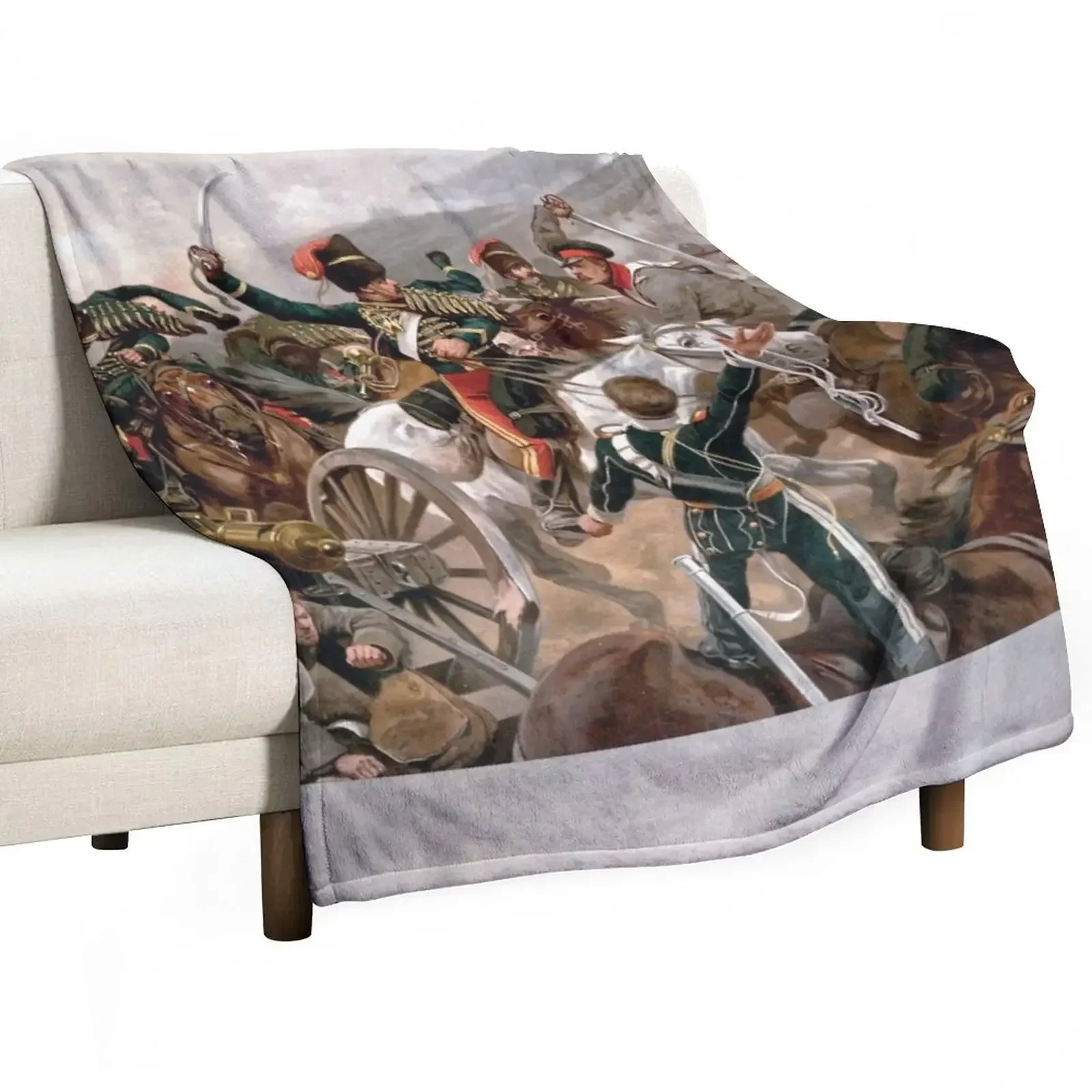 Relief of the Light Brigade 1897 Throw Blanket decorative Decoratives Luxury Brand Blankets