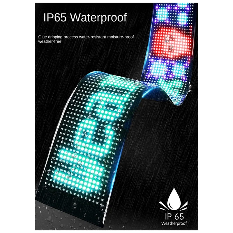 B27B LED Matrix Panel Programmierbare Flexible Bildschirm IP65 Display Animation Nachricht Scrollen Zeichen APP Steuerung Autos Shop Bar