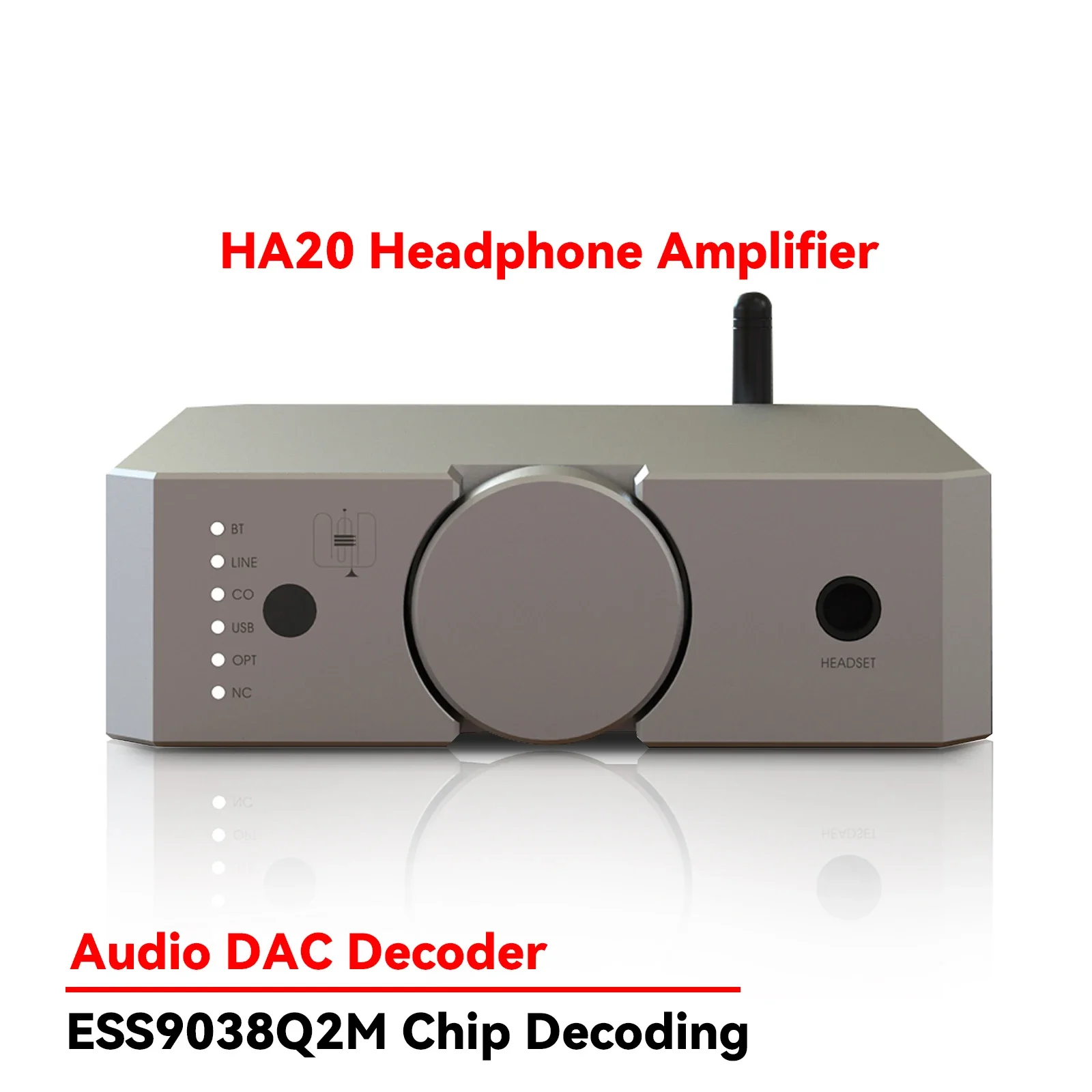 AMXEKR HA20 HIFI Desktop Headphone Audio Bluetooth Decoder Pure Class A High-fidelity Integrated Headphone Amplifier