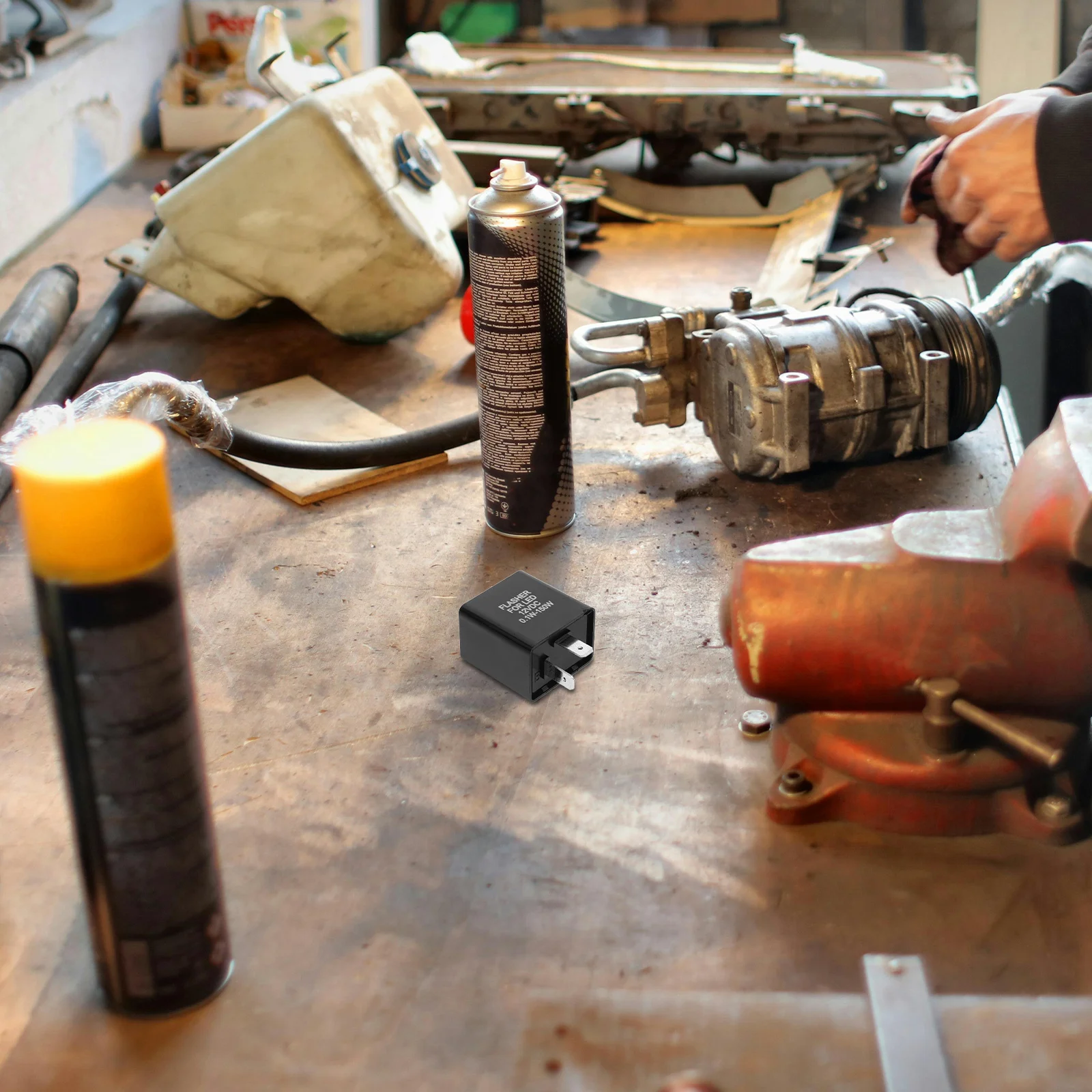 

12V LED Flasher Relay for Motorbike 2 Pin Electronic Turn Signal Module Enhanced Safety Automotive Relay Compatible with