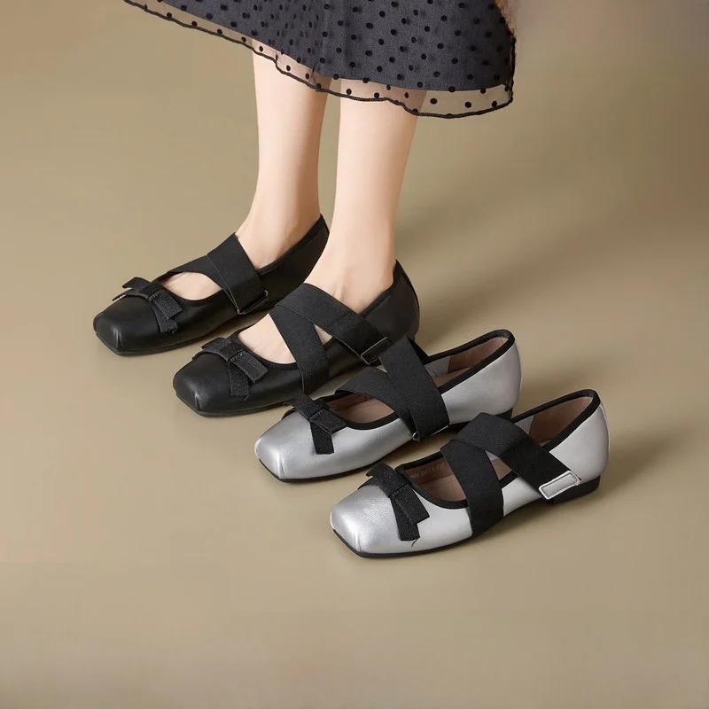 elegant-flat-bottom-ballet-shoes-women's-new-summer-mary-jane-shoes-beautiful-knot-casual-round-toe-rubber-sole