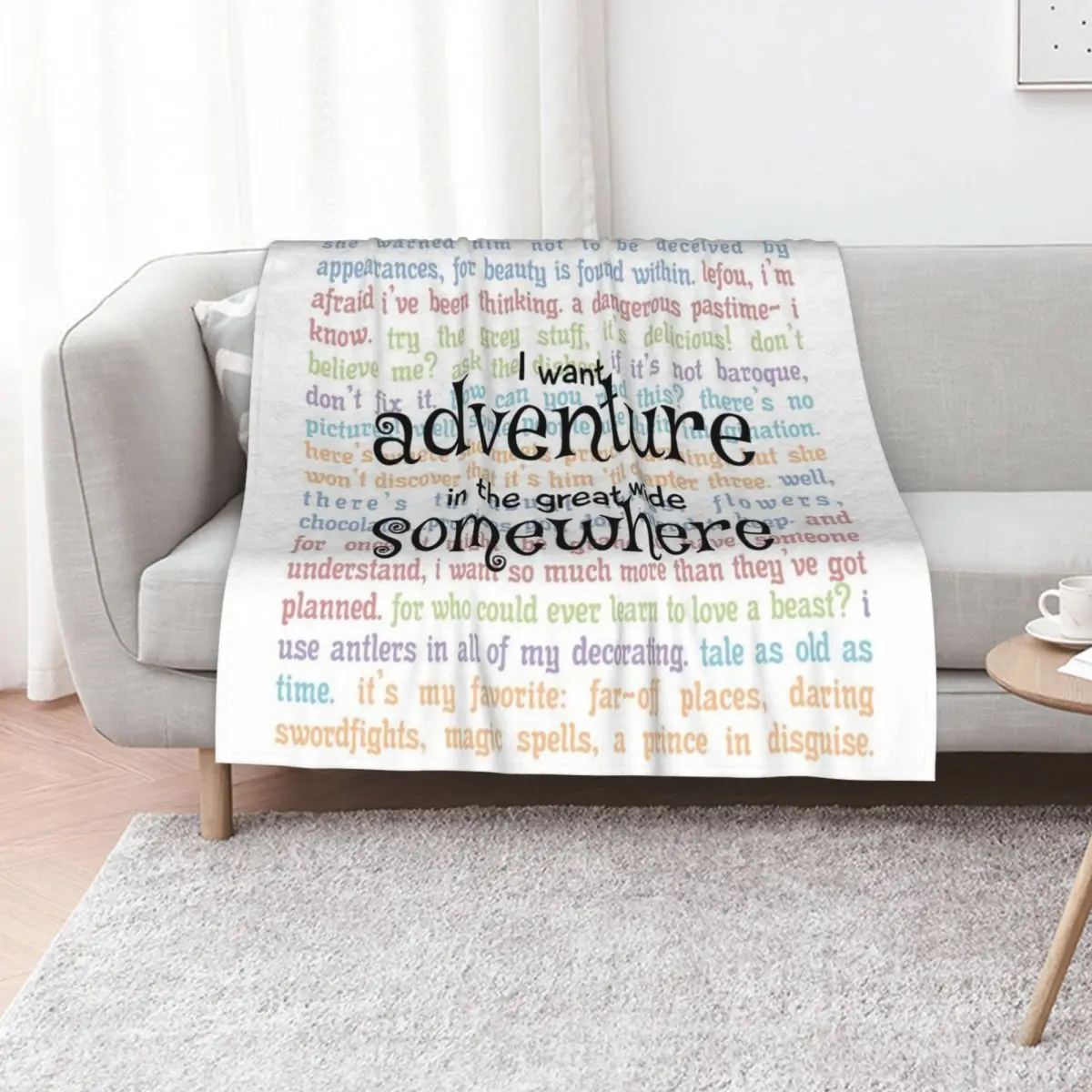 I Want Adventure in the Great Wide Somewhere Throw Blanket Soft Plaid Shaggy Winter beds Summer Blankets