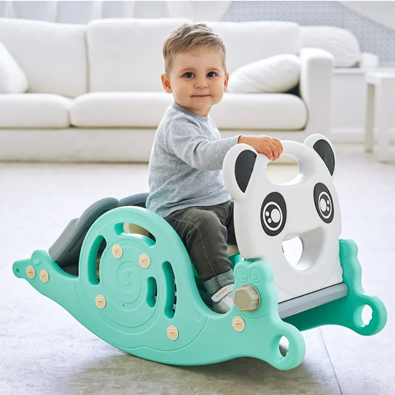 Kids Folding Sldie Multifunctional Baby Rocking Horse Basketball Stand Home Safety Playground Sports Game Toys Children Gifts