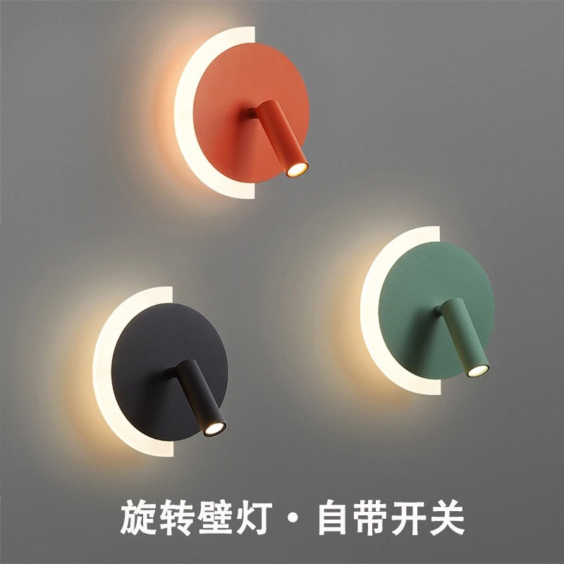 led-macaron-wall-lamp-with-switch-minimalist-rotatable-reading-sleep-bed-and-breakfast-bedroom-bedside-lamp
