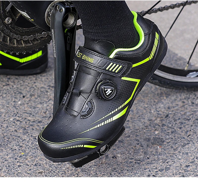 WEST BIKING Fahrradschuhe für Herren und Damen, mit Schnellwechselmechanismus, ohne Schnellspanner, für Rennräder, atmungsaktive Turnschuhe, Outdoor-Sportschuhe. – Detail 20