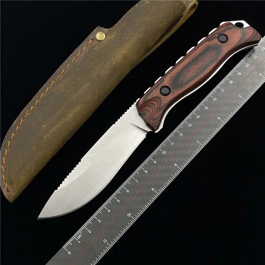 Outdoor Camping and Fishing Knife BM15002 15017 with Durable Wooden Handle