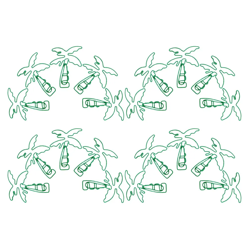 Coconut Paper Clip Funny Bookmarks for Office Cute Tree Shape Paperclips Document Organizing Binder